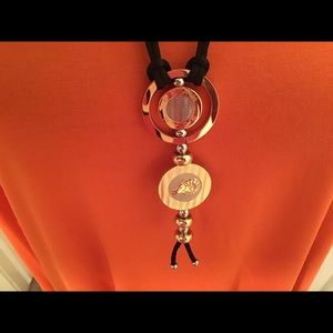 SEAH NIB AUTHENTIC ASTROLOGICAL ARIES ZODIAC SIGN BLACK GENUINE SILK NECKLACE